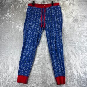 Hanna Andersson Pajama Pants Kids L Blue Star Wonder Woman Organic Cotton (1483)